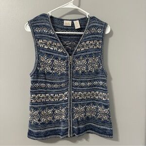 Vintage Fiorlini International Cotton/Ramie Cottagecore Knit Vest